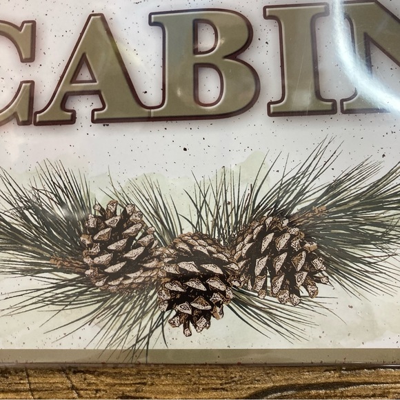 Welcome to the cabin metal wall sign with bears 16” x 12” - Picture 11 of 12